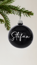 Lade das Bild in den Galerie-Viewer, Weihnachtskugel Schwarz Personalisiert
