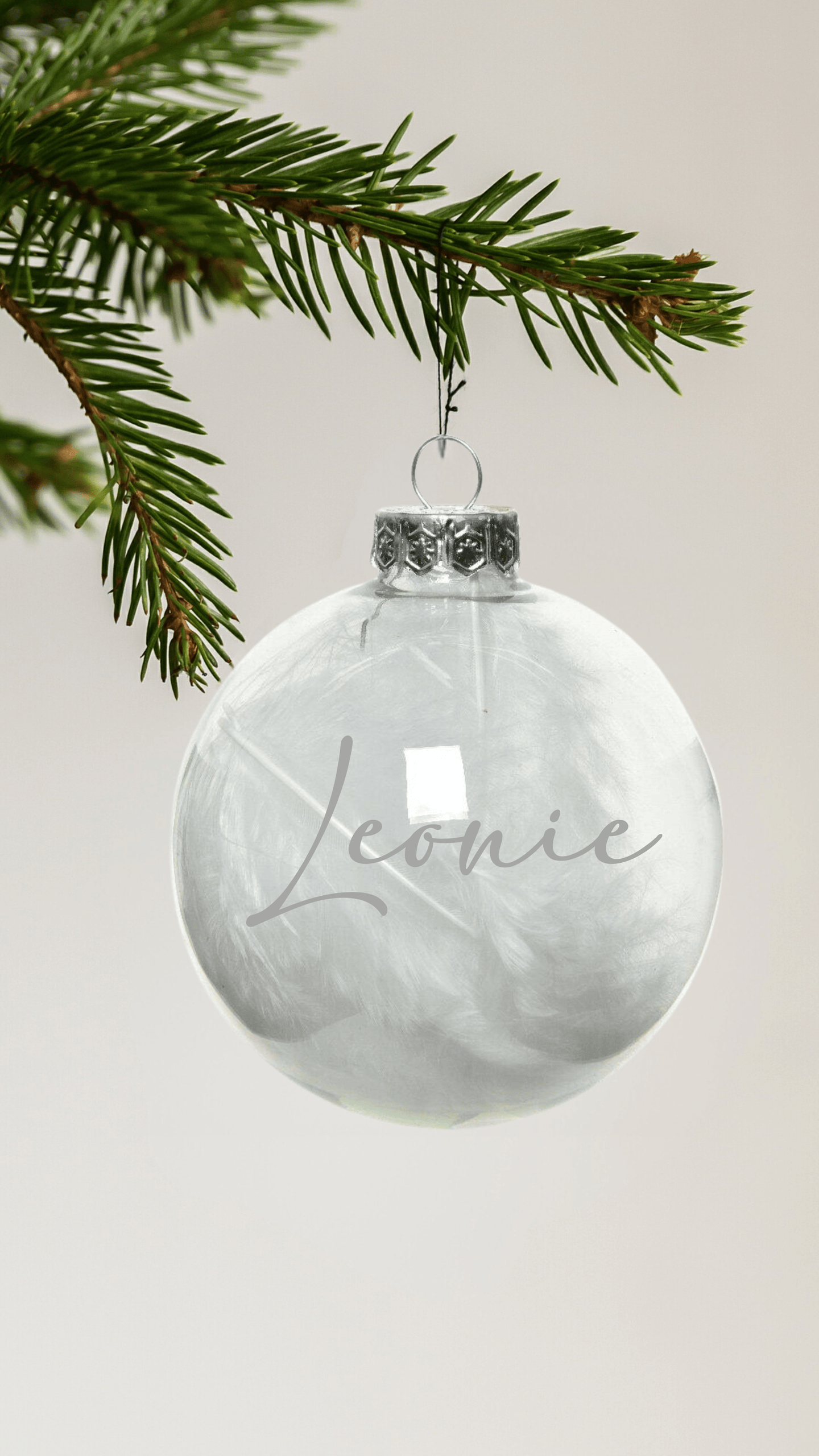 Weihnachtskugel Transparent Personalisiert