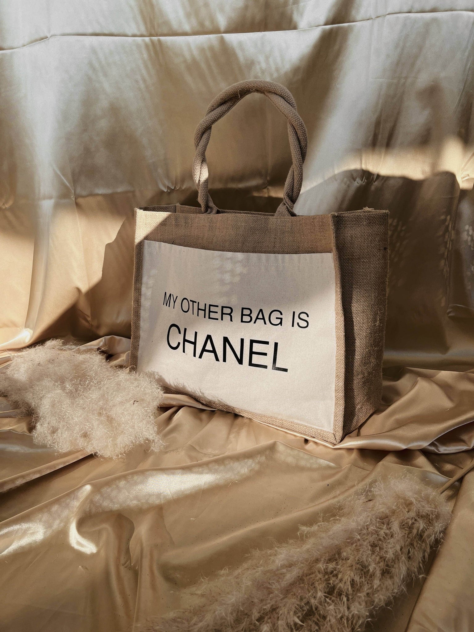 My Other Bag is Chanel Jutebeutel Stoffbeutel Baumwolle 