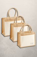 Lade das Bild in den Galerie-Viewer, Jute Midi Bag Doppeltasche
