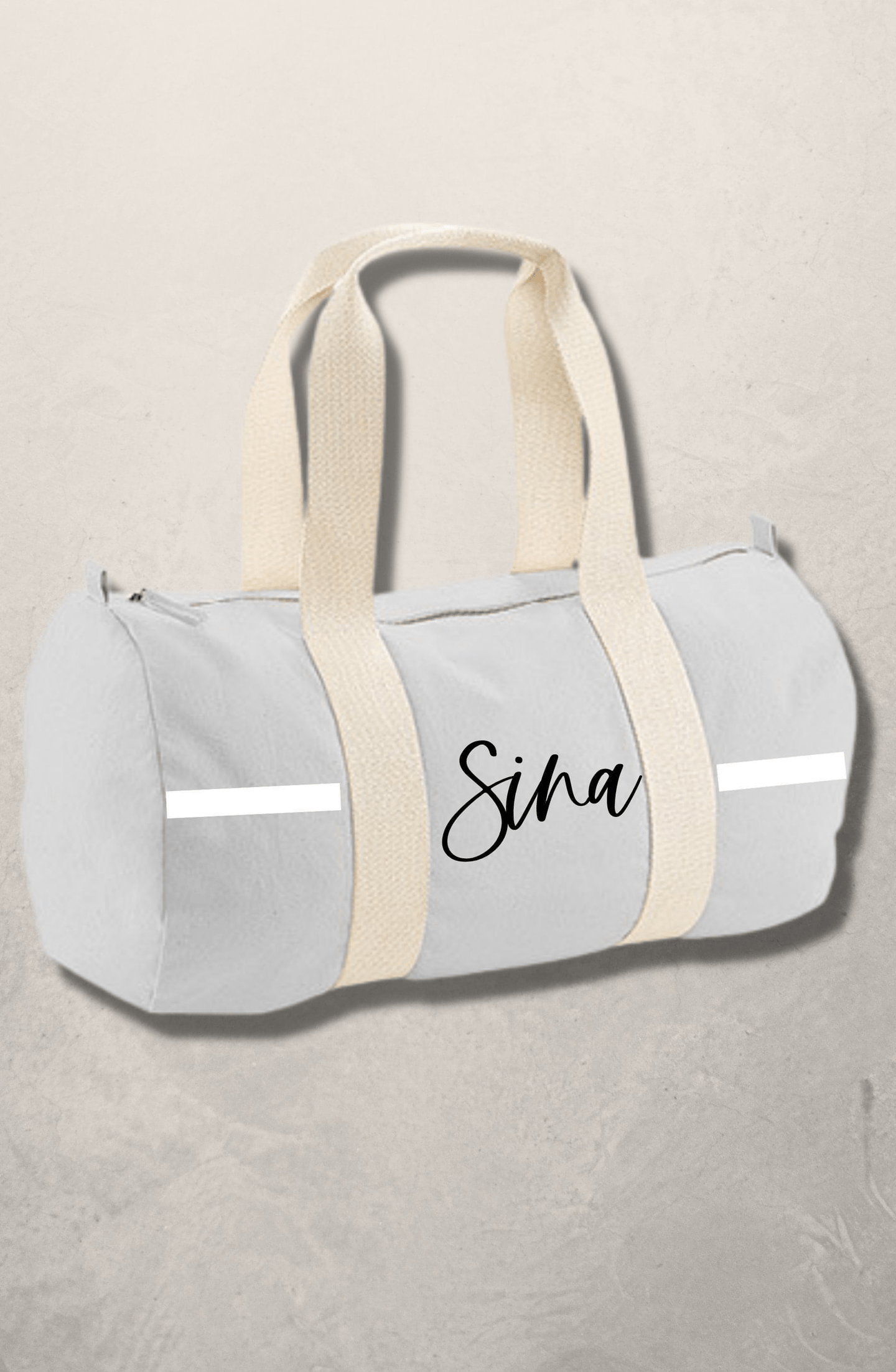 Grau Wochenendtasche personalisiert
